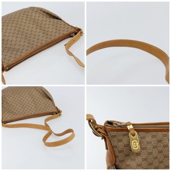 GUCCI Micro GG Supreme Shoulder Bag PVC Beige Gold 001 256 1324 Auth BA7242 - Picture 15 of 16